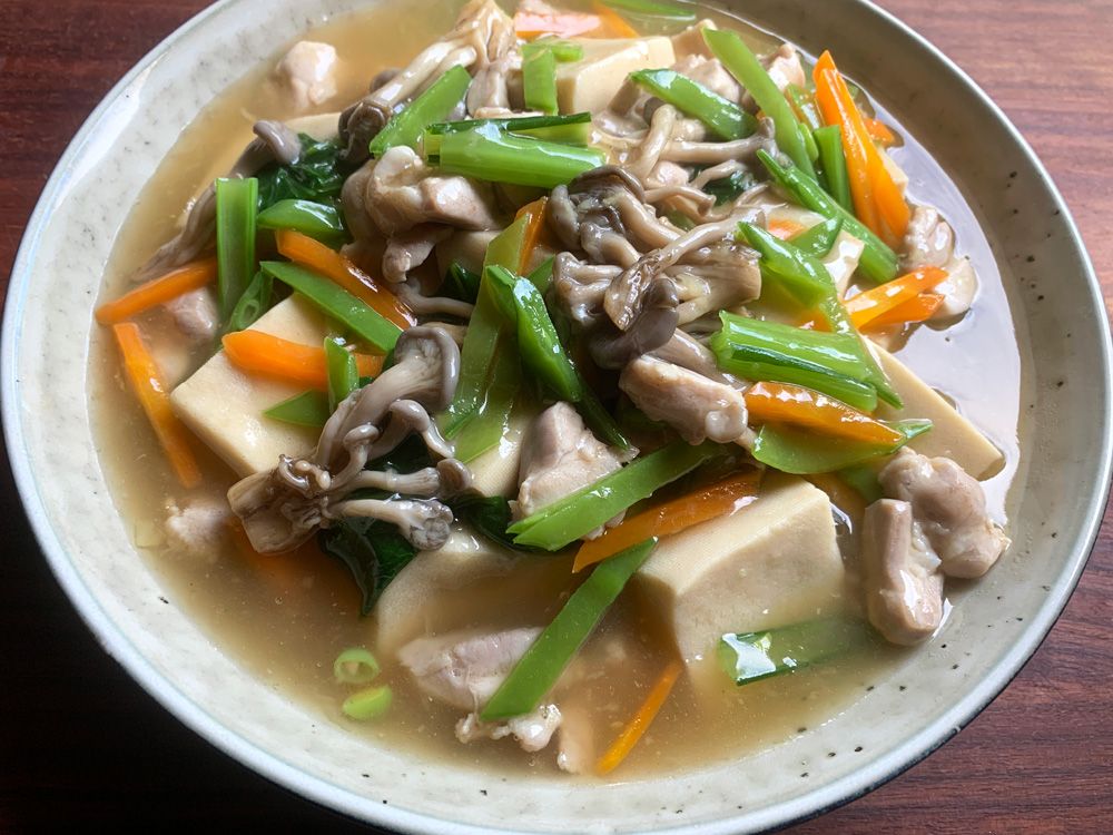 Simmered Kōya Dōfu & Vegetables – Hiroko's Recipes