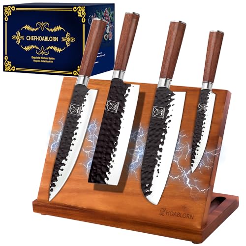 ChefHoablorn Wooden Magnetic Knife Block