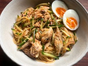 Gochujang Mackerel Capellini – Hiroko's Recipes