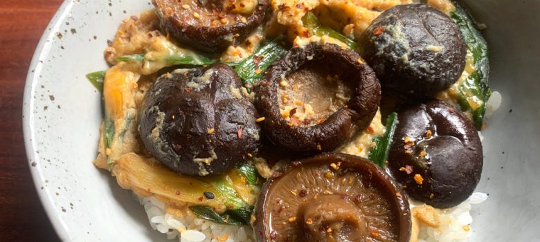 Simmered Shiitake & Egg Rice Bowl – Hiroko's Recipes