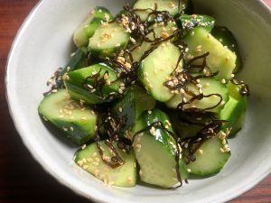 Seasoned Kombu (Kelp) & Cucumber – Hiroko's Recipes