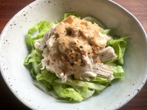 Leftover Roast Chicken Salad with Creamy Sesame Dressing – Hiroko's Recipes