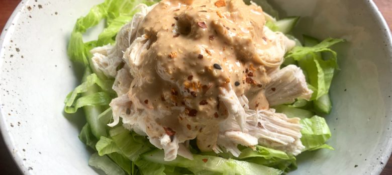 Leftover Roast Chicken Salad with Creamy Sesame Dressing – Hiroko's Recipes