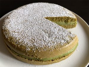 Rice Cooker Matcha Sponge Cake with Matcha Custard – Hiroko's Recipes