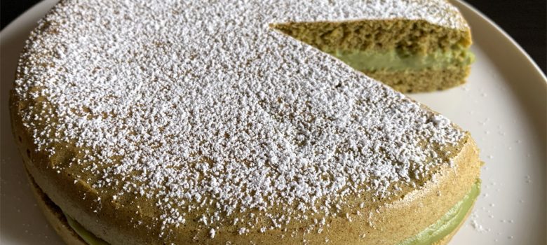 Rice Cooker Matcha Sponge Cake with Matcha Custard – Hiroko's Recipes