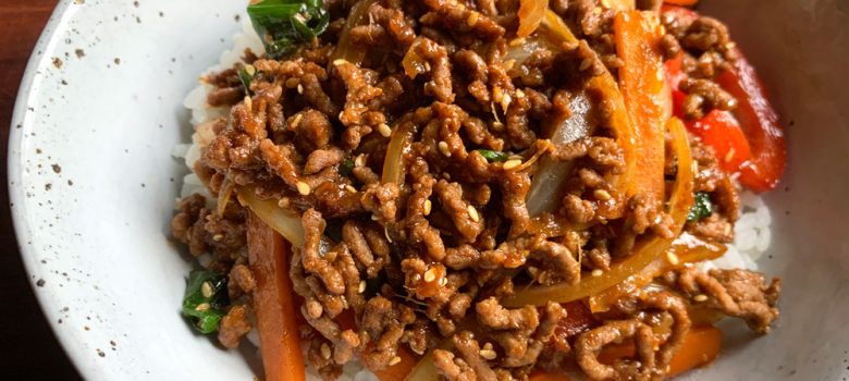 Korean Inspired Beef Mince Rice Bowl – Hiroko's Recipes